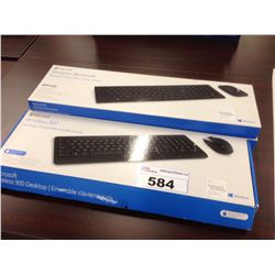 LOT OF 3 MICROSOFT WIRELESS 900 DESIGNER BLUETOOTH KEYBOARD AND MOUSE COMBOS