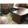 Image 2 : MAHOGANY 9' X 6' BOW FRONT U-SHAPE EXECUTIVE DESK