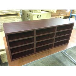 MAHOGANY 12 SLOT DESKTOP ORGANIZER