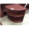Image 1 : MAHOGANY 24'' CORNER CUBBY BOOK CASE
