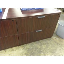 MAHOGANY 2 DRAWER LATERAL FILE CABINET