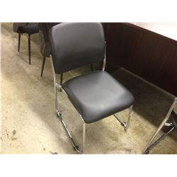 BLACK CHROME FRAME STACKING CLIENT CHAIR