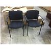 Image 1 : LOT OF 2 BLACK STACKING CLIENT CHAIRS