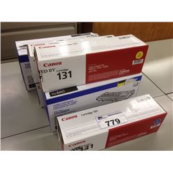 LOT OF 6 ASSORTED CANON AND BROTHER TONER CARTRIDGES