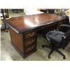 Image 2 : STRATFORD MAHOGANY 6' X 3' TRADITIONAL EXECUTIVE DESK