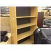Image 2 : LOT 5 6' AND 6.5' OAK ADJUSTABLE SHELF BOOK CASES