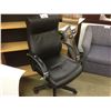 Image 2 : BLACK LEATHER CHROME FRAME HIGH BACK TILTER CHAIR