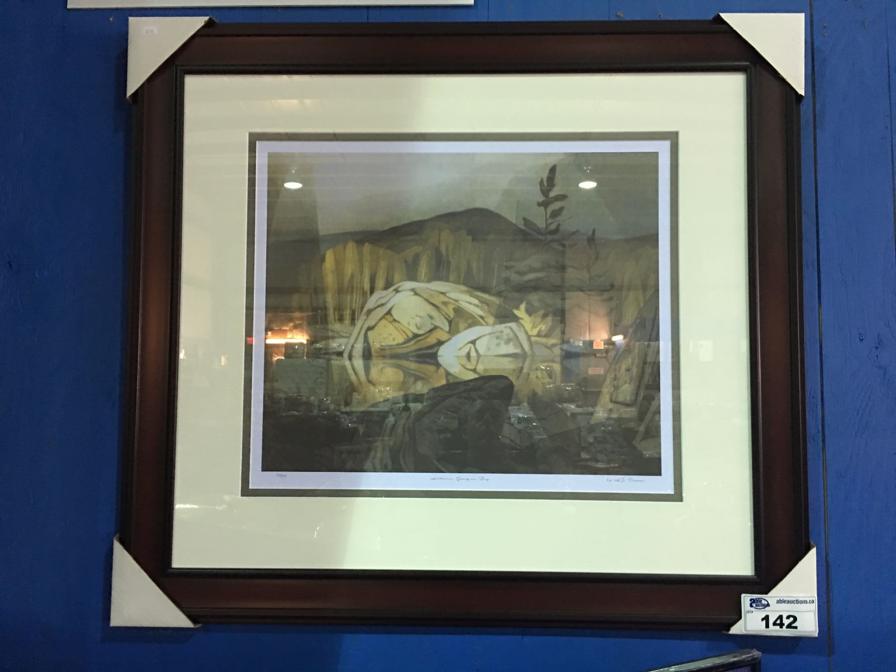 Framed Autumn Georgian Bay Limited Edition Print By Artist Aj Casson