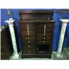 Image 1 : EARLY 1900'S MAHOGANY WITH WHITE PORCELAIN DRAWER PULLS DENTISTRY CABINET
