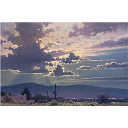 Michael Stack | Clouded Moon Over Tucson