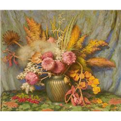 Joseph Henry Sharp | Autumn Flowers, Weeds, Grasses and Seed Pods