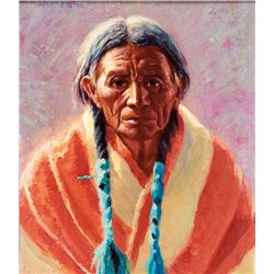 Henry C. Balink | Portrait with Blue Braids