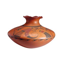 Kathleen Collateta | Hopi Polychrome Pot with Red & Black Design
