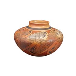 Elva Tewaguna Nampeyo | Hopi: Black, White, Red Pot with Migration Pattern