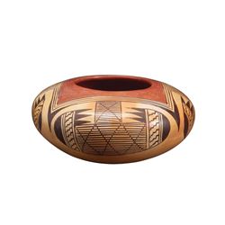 Garnet Pavatea (Flower Girl) | Hopi Polychrome Pot with Migration Pattern