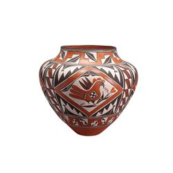 Jessie Garcia | Acoma: Large Polychrome Jar with Parrot Design