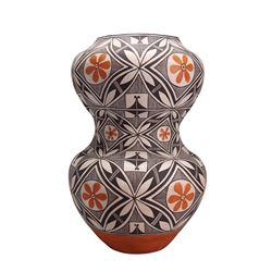 Jessie Garcia | Acoma: Double Pot with Flower Design