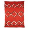 Image 1 : Navajo | Serape Style Red Germantown with Black & White Diamond Pattern