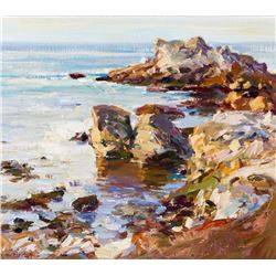 Rod Goebel | Late Light on Shore Rocks