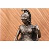 Image 4 : Female Greek Warrior Bronze Sculpture on Marble base Statue