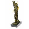 Image 6 : Handcrafted Large Gold Patina Flying Mercury Bronze Sculpture Figurine