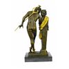 Image 7 : Handcrafted Large Gold Patina Flying Mercury Bronze Sculpture Figurine