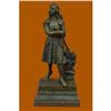 Image 1 : Art Deco Joan of Arch Bronze Sculpture on Marble Base Figurine