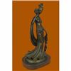 Image 3 : 1920S Style Girl Holding a Mask Bronze Sculpture