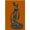Image 4 : 1920S Style Girl Holding a Mask Bronze Sculpture