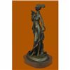 Image 5 : Classical Victorian Woman Bronze Statue Lady Feather Sculpture