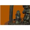 Image 3 : Solid Praying Baby Angel Bronze Sculpture