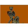 Image 2 : Hot Cast Dragon Lady Candle Holder Bronze Sculpture