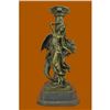 Image 1 : Semi Nude Lady Nymph with Dragon Bronze Sculpture