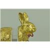 Image 4 : 24K Gold Plated Easter Bunny Card Holder Sculpture