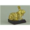 Image 5 : 24K Gold Plated Easter Bunny Card Holder Sculpture