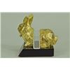 Image 7 : 24K Gold Plated Easter Bunny Card Holder Sculpture