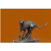 Image 2 : Panther Bronze sculpture on Marble Base Figurine