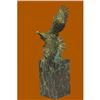 Image 4 : Multi Color Patina American Bald Eagle Bronze Statue on Marble Base Sculpture