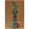 Image 5 : Very Large Two Flying Eagle Bronze Sculpture on Marble Base Figurine