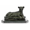 Image 1 : Female African Wildlife Lion Bronze Sculpture on Marble Base Statue