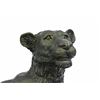 Image 2 : Female African Wildlife Lion Bronze Sculpture on Marble Base Statue