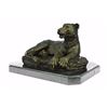 Image 4 : Female African Wildlife Lion Bronze Sculpture on Marble Base Statue