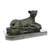 Image 8 : Female African Wildlife Lion Bronze Sculpture on Marble Base Statue
