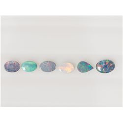 6 Opal Doublet(approx 2.5ct)Gemstones Retail $100