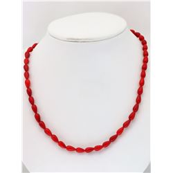 Polymerized Coral Beads Necklace with Magnetic Clasp Retail $100