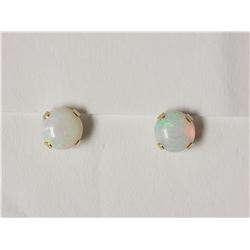 10KT Yellow Gold Opal Stud Earrings Retail $60