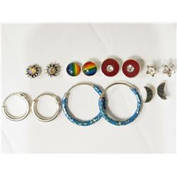 Sterling Silver 7 Pair Assorted Earrings Retail $200