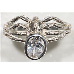 Sterling Silver Cubic Zirconia Spider Ring. Retail $60
