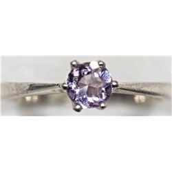 Sterling Silver Purple Cubic Zirconia Solitaire Ring. Retail $90