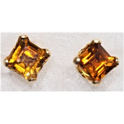 14K Yellow Gold Citrine Stud Earrings. Retail $120